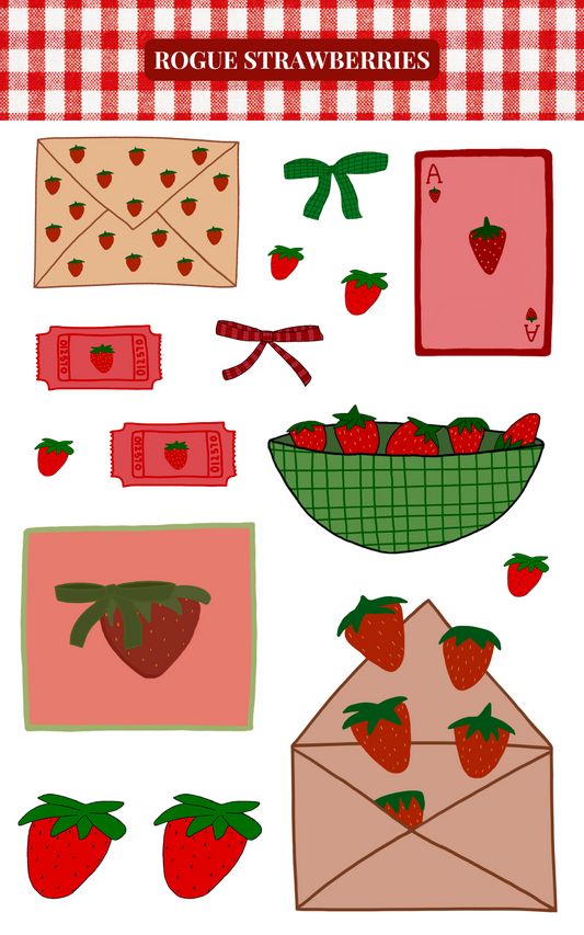 Rogue Strawberries Sticker Sheet