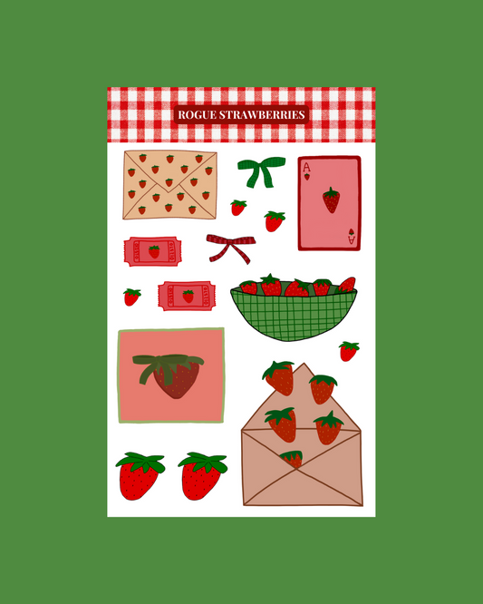 Rogue Strawberries Sticker Sheet